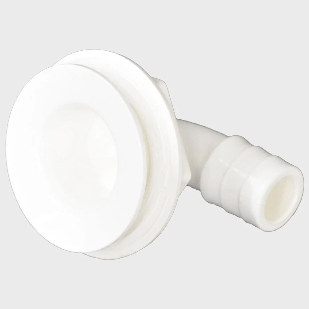 TH Marine Boat Elbow Thru Hull APD-290F - 3/4 Inch White Plastic