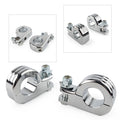 1.25" Highway Foot Peg Mounting P Clamps for Harley Dyna Engine Bars Chrome