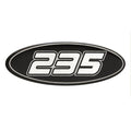 Crownline Boat Raised Decal 40722 - 235 Black Silver 3 3/8 X 1 1/4 Inch