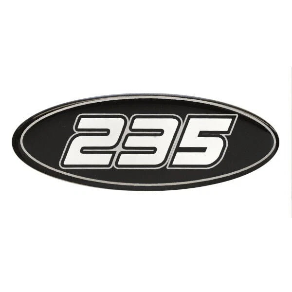 Crownline Boat Raised Decal 40722 - 235 Black Silver 3 3/8 X 1 1/4 Inch