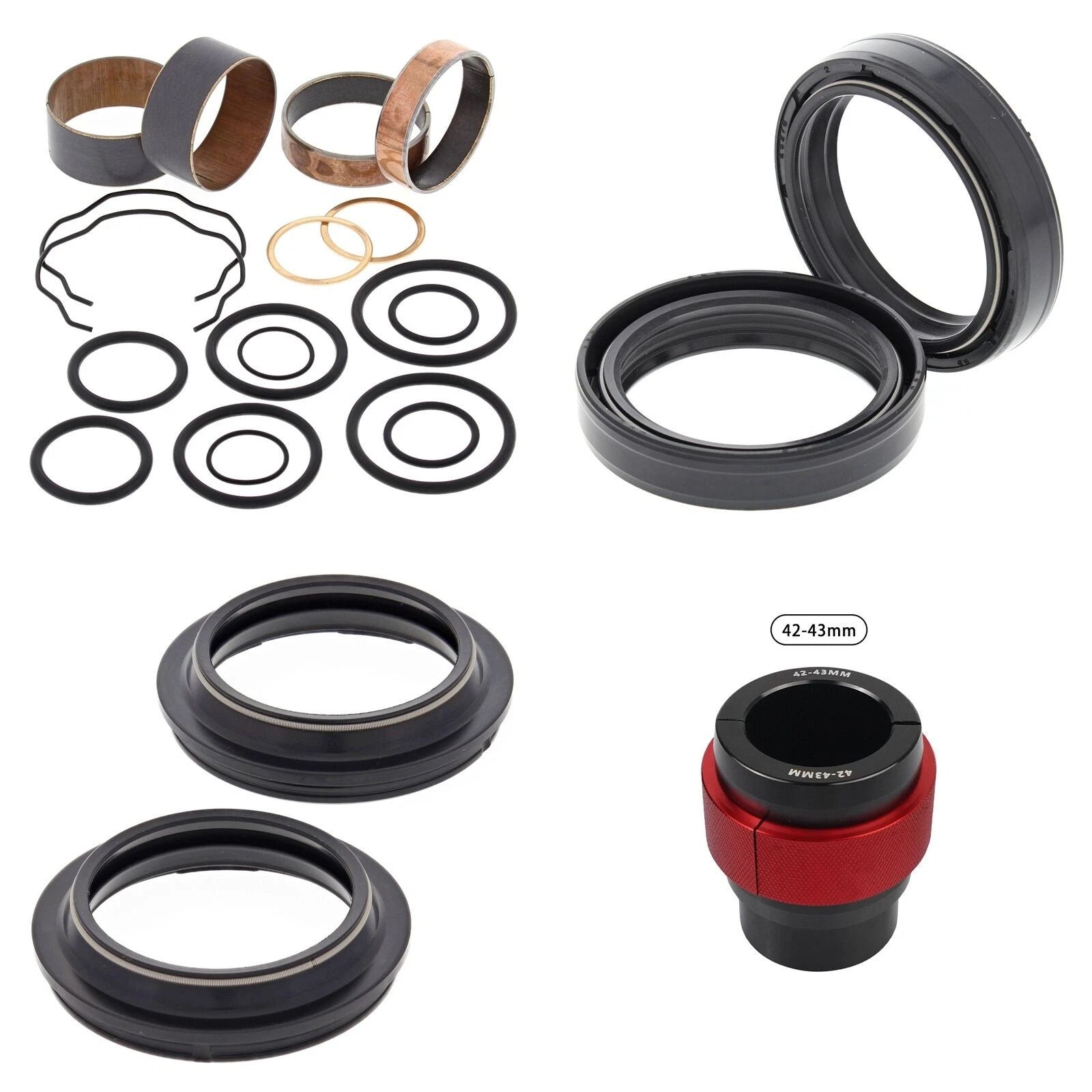 Complete Front Fork Rebuild Kit for Yamaha YZ250 1993-1995 with Driver