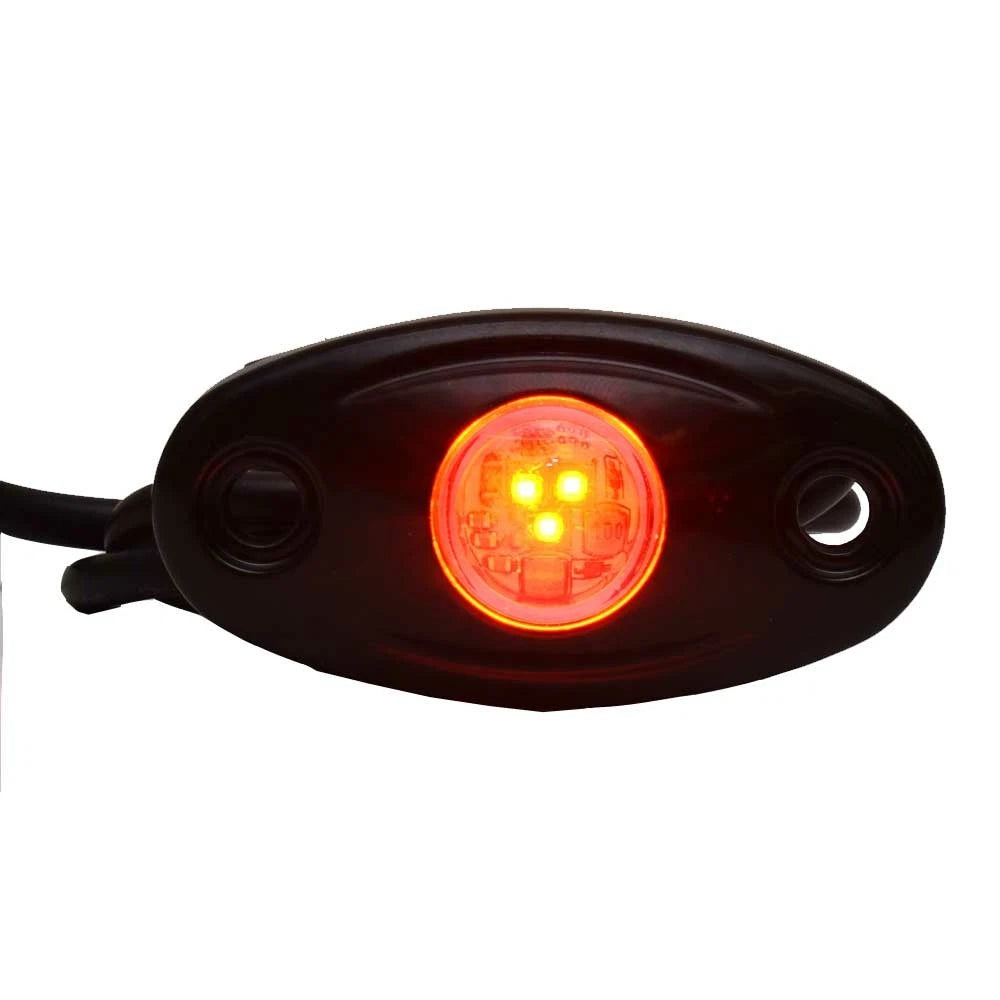 Lowe Boat Utility Rock Light 2314396 - Red 12V Black 2 3/4 Inch