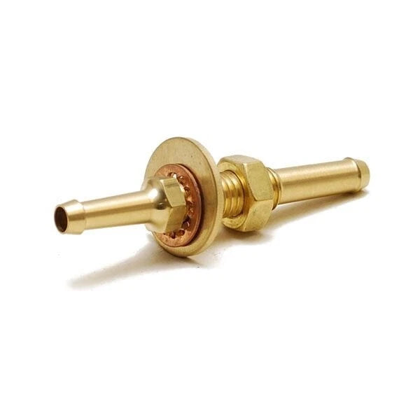 Boat Gas Splicer Fitting - Fuel Line Connector 3/8 Inch Brass