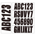 3" Boat Registration Numbers and Letters Sticker Decals Custom DIY Black