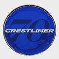Crestliner Boat Steering Wheel Decal 2203222 - Raised Emblem 70th Sticker Blue