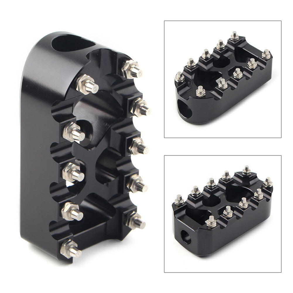 Universal Black CNC Anti-Skid Gear Brake Shift Peg Pedals MX Style for Harley