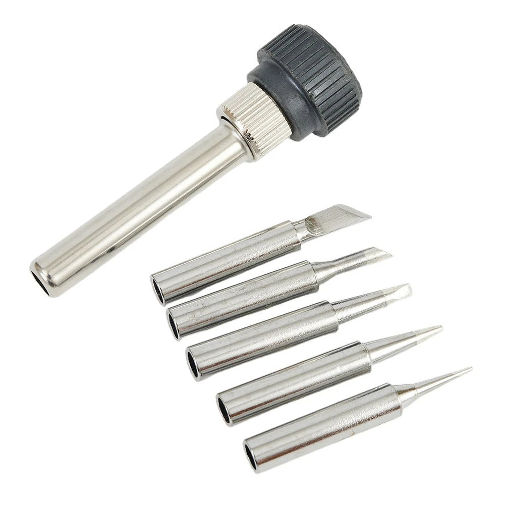 6pcs 900M-T Soldering Station Solder Iron Tips & Handle Set Welding Tools