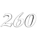 Palm Beach Pontoon Boat Decal Sticker - 260 Raised Silver