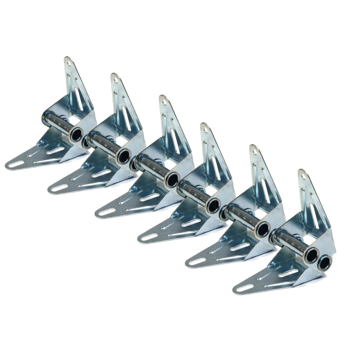 6-Pack - Garage Door #3 Hinges, 18 Gauge, Predrilled Assorted Hole Combination