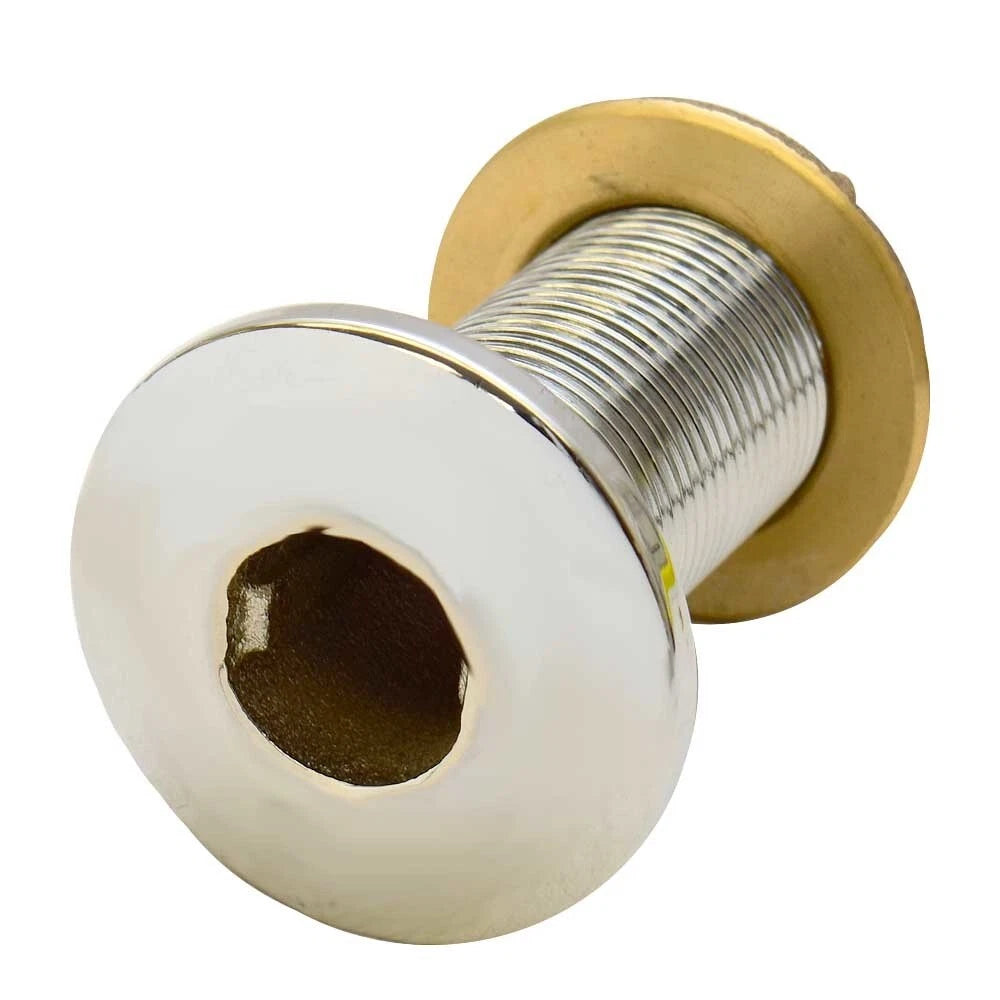 Boat Thru Hull Connector - 1 1/8 Inch Bronze Chrome