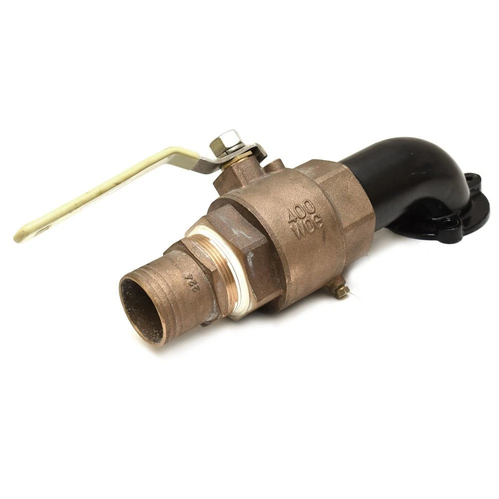 Groco Boat Shut Off Valve 8M0037707 - 2 1/2 Inch with Fittings