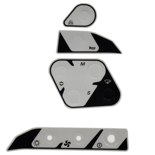 Sea-Doo Boat Switch Decal - 180 Challenger SE Gray - Black (set of 4)