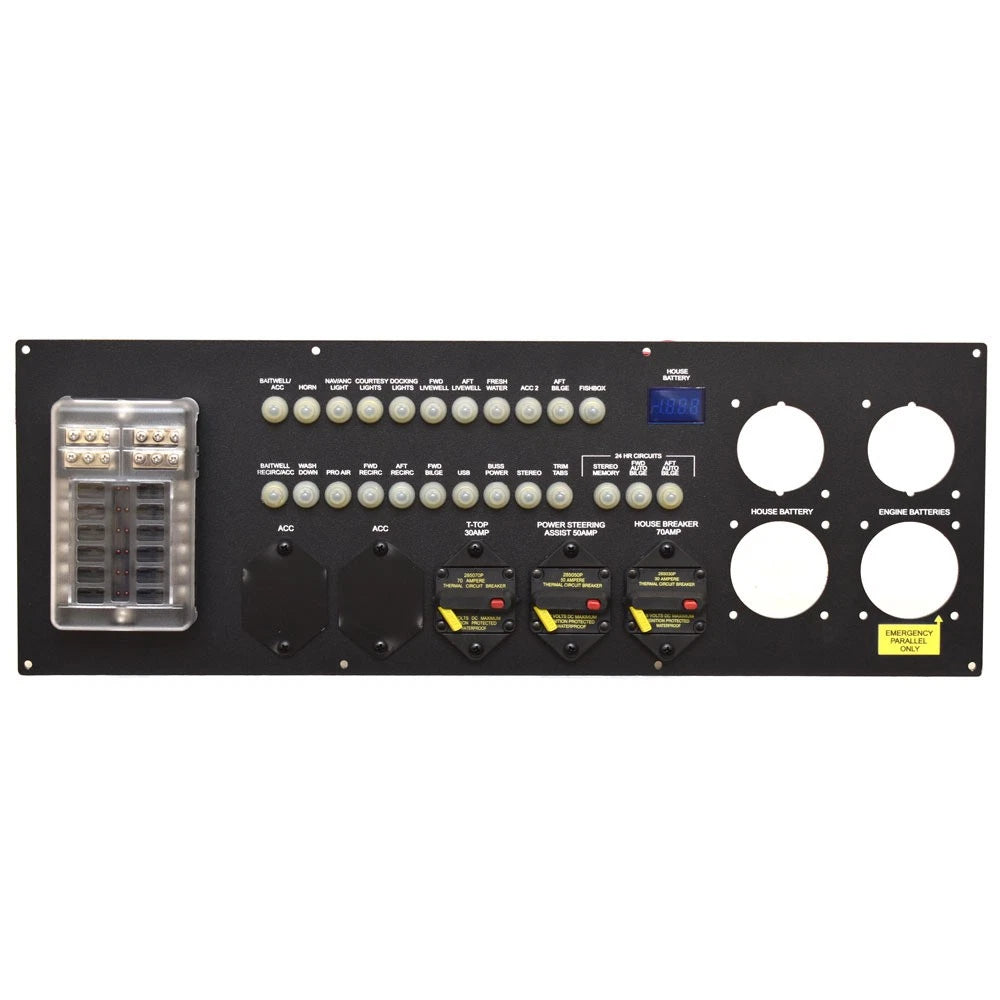 Blue Wave Boat Breaker Panel 2180-0530 - 8 X 23 Inch Black Aluminum