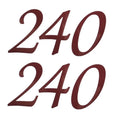 Sun Tracker Boat Decals 153873 - 240 Burgundy 6 1/2 X 3 Inch (pair)