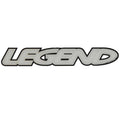 Legend Bass Boat Raised Decal - Black Silver Logo Sticker