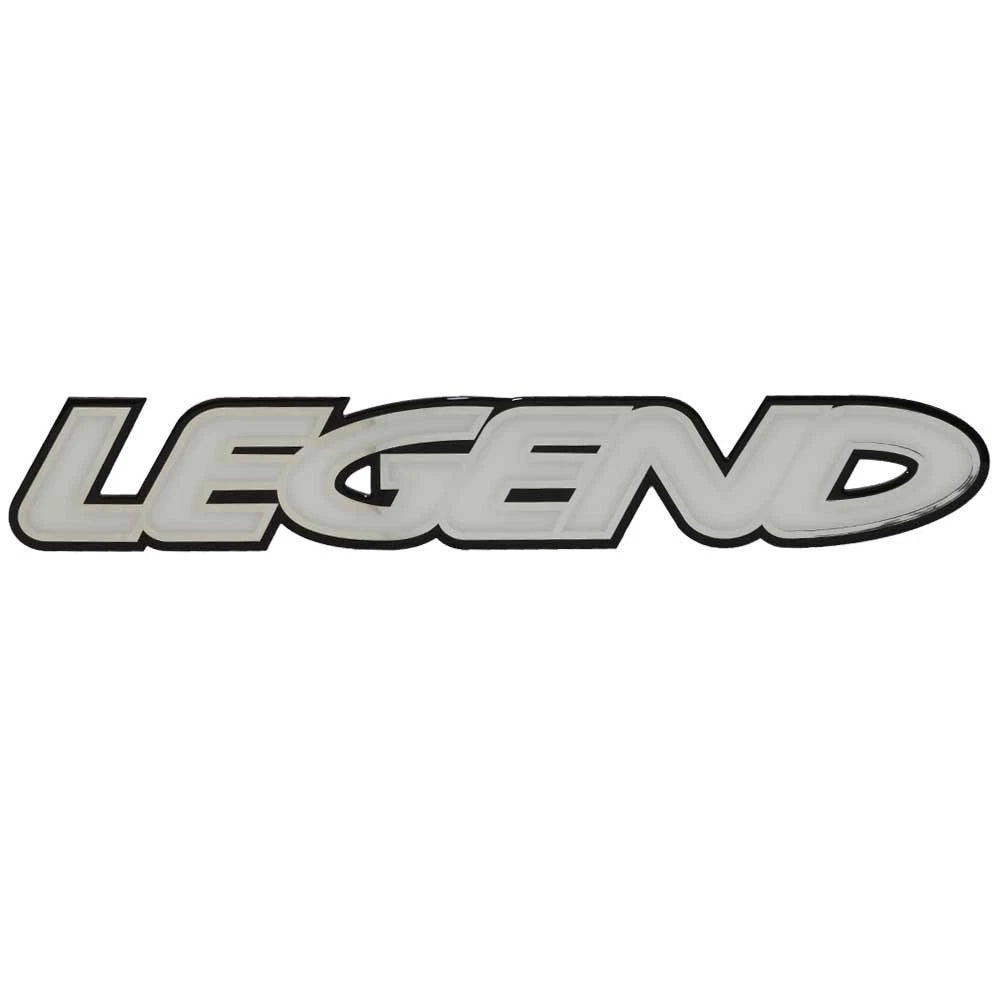 Legend Bass Boat Raised Decal - Black Silver Logo Sticker