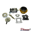 STONEDER Carburetor Air Filter Stack Kit for 2 Stroke 47cc 49cc Mini Moto ATV