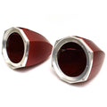 MasterCraft Boat Speaker Cans 404842 - with Lights Red Anodized 8.5 Inch (pair)