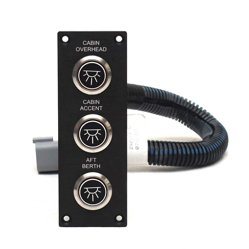 Aviara Boat Switch Panel 501293A - AV40 Cabin Lights Aluminum