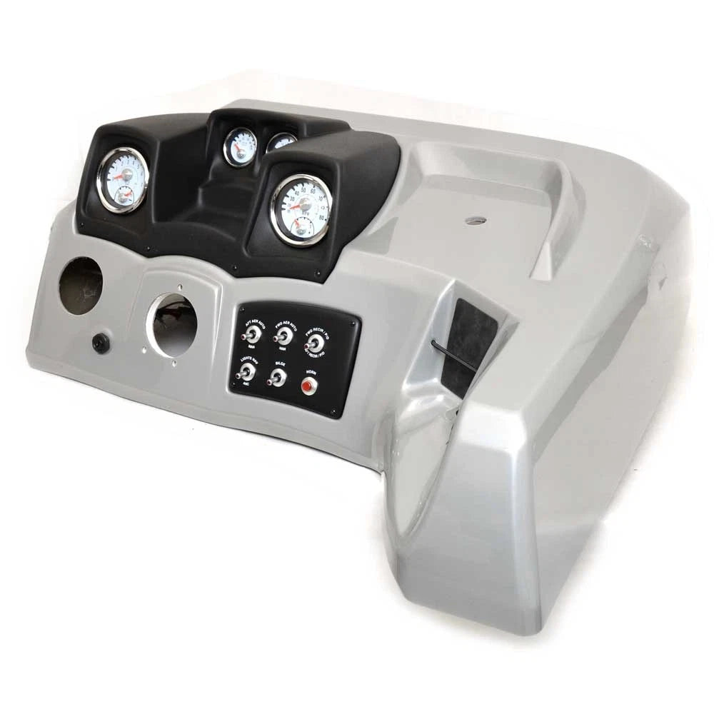 Tracker Boat Dash Console Panel F144304379 - 33 1/2 Inch Silver Black