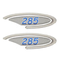 Four Winns Boat Raised Decals 055-3075 - 285 VC Silver Stickers (pair)