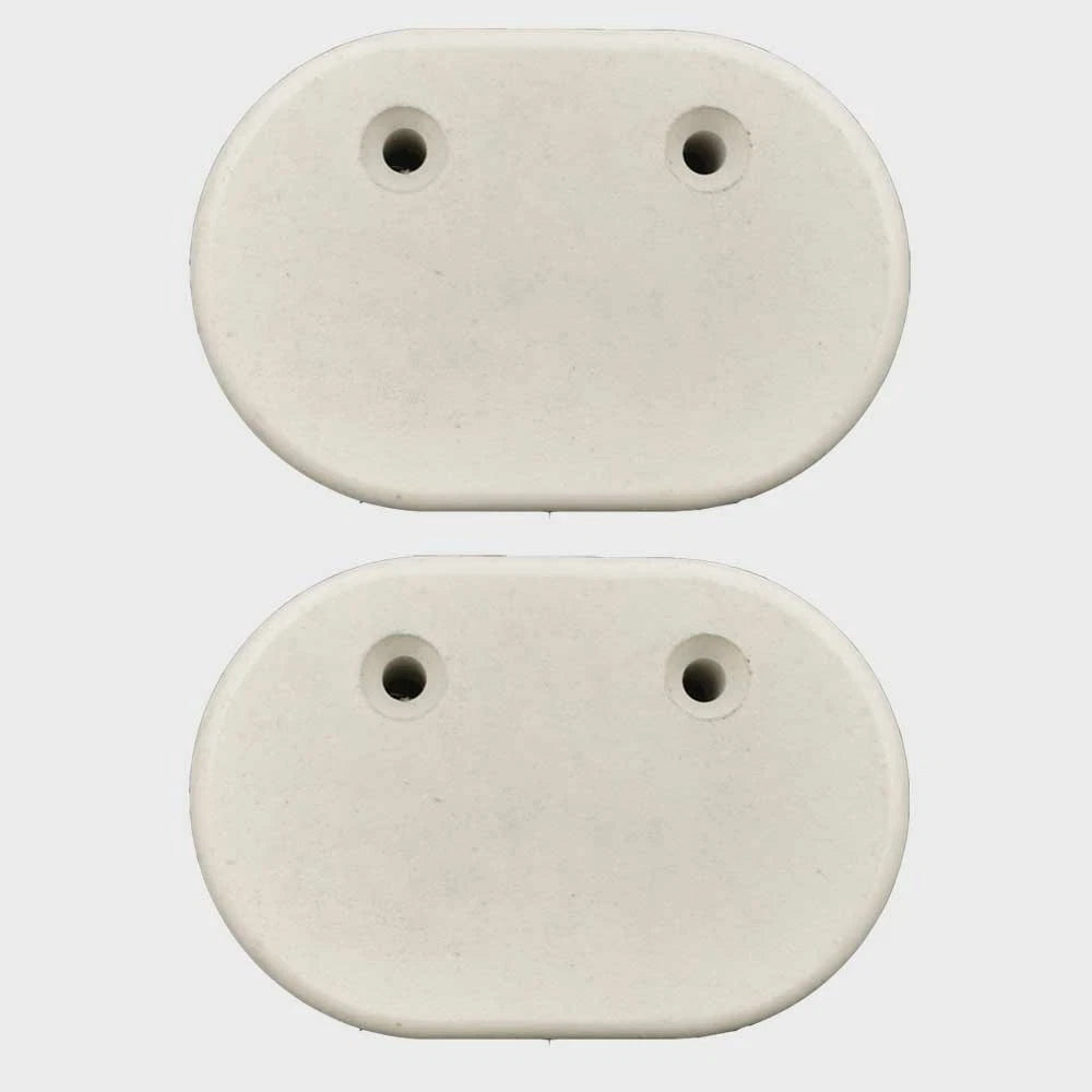 Sea Ray Boat Door Stoppers - 3 X 2 Inch White Starboard (pair)