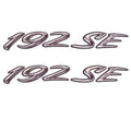 Rinker Boat Emblem Decal Sticker - 192SE Gray - White (pair)