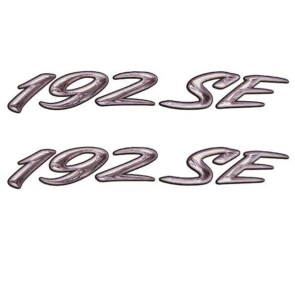 Rinker Boat Emblem Decal Sticker - 192SE Gray - White (pair)