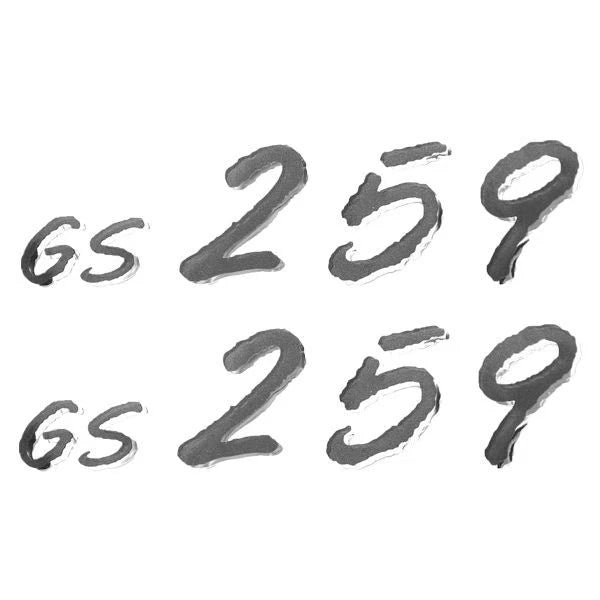 Glastron GS 259 Boat Decals - Black Silver Model Stickers (pair)