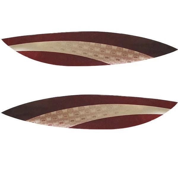 Yamaha Boat Graphic Decal Stickers - Wave Runner Maroon Pewter (2 PC)