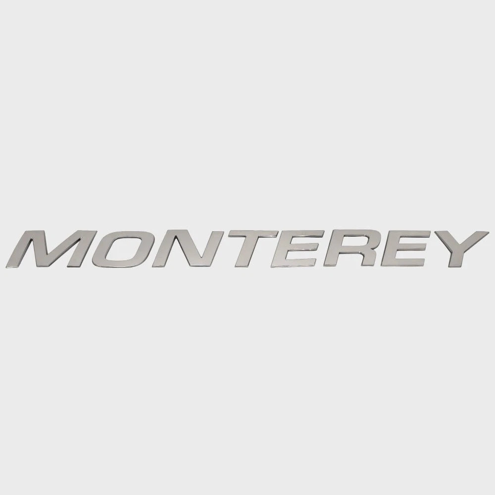 Monterey Boat Raised Logo Decal 95104069 - Polished Silver Sticker