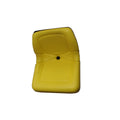 Yellow Low Back Bucket Style Plastic Pan Seat with Drain Hole Fits John Deere