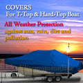 Glasstream 242 CCX Center Console T-Top Hard-Top Storage Boat Cover Blue Durable