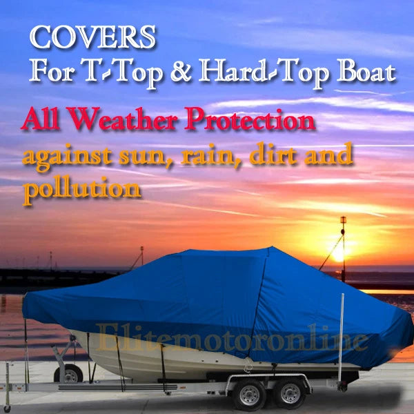 Glasstream 242 CCX Center Console T-Top Hard-Top Storage Boat Cover Blue Durable