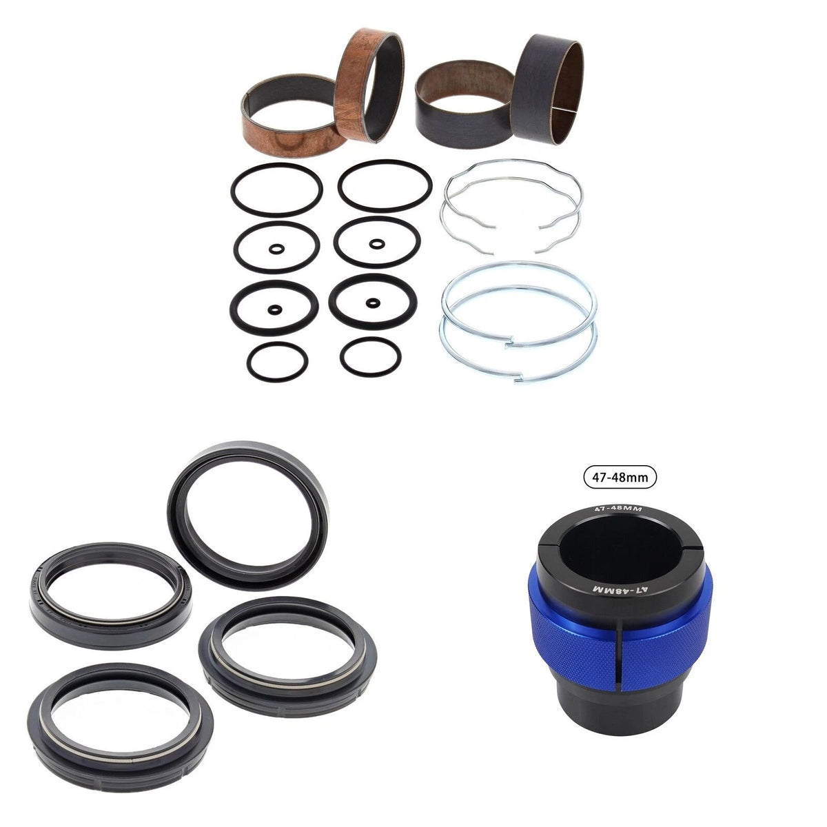 Complete Front Fork Rebuild Kit for Honda CRF250R 2010-2014 56- with Driver