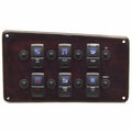 Smoker Craft Boat Dash Switch Panel 68258 - Lights Radio Horn Mahogany