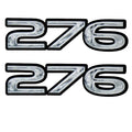 Rinker 276 Captiva Boat Model Decals - Gray Black Stickers (pair)