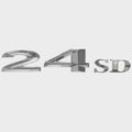 Cobalt Boat Raised Emblem Decal 452807 - 24 SD Silver Sticker