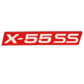 MasterCraft Boat Decal 750638 - X55 SS Red Silver Vinyl 7 1/2 Inch
