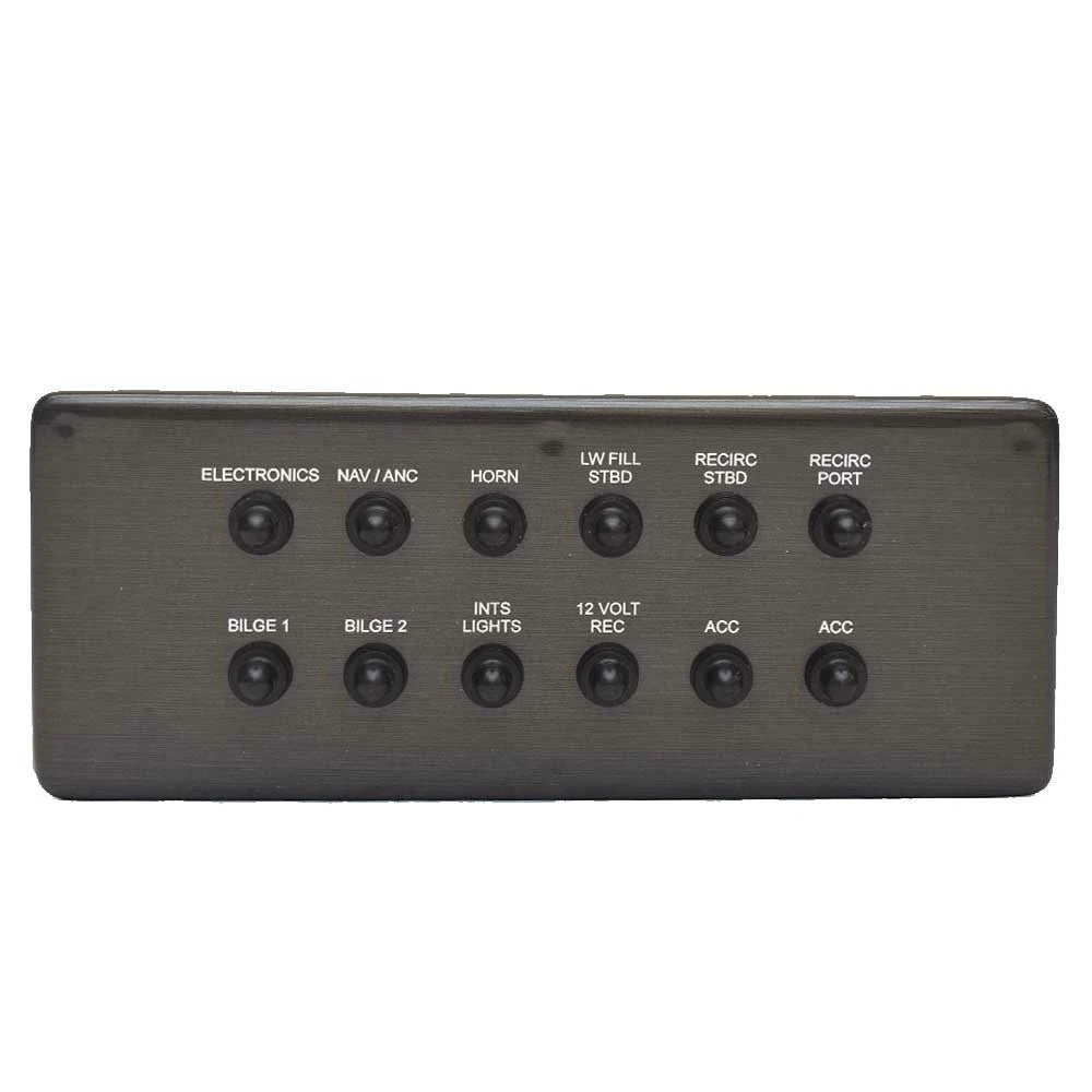 Stratos Boat Circuit Breaker Panel 7KE144 - Gray Glossy Plastic