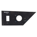 Bass CAT Boat Blank Outlet Bow Panel - 12V 24V Black with Lines