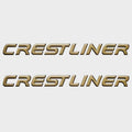 Crestliner Boat Graphic Decals 135069-01 - Gold Vinyl Sticker (pair)