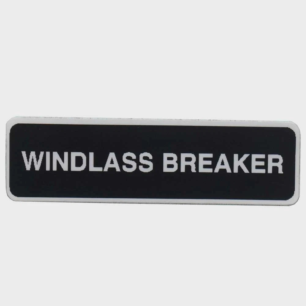 Sea Ray Boat Windlass Breaker Label 2029126 - 1 3/4 X 1/2 Inch Sticker