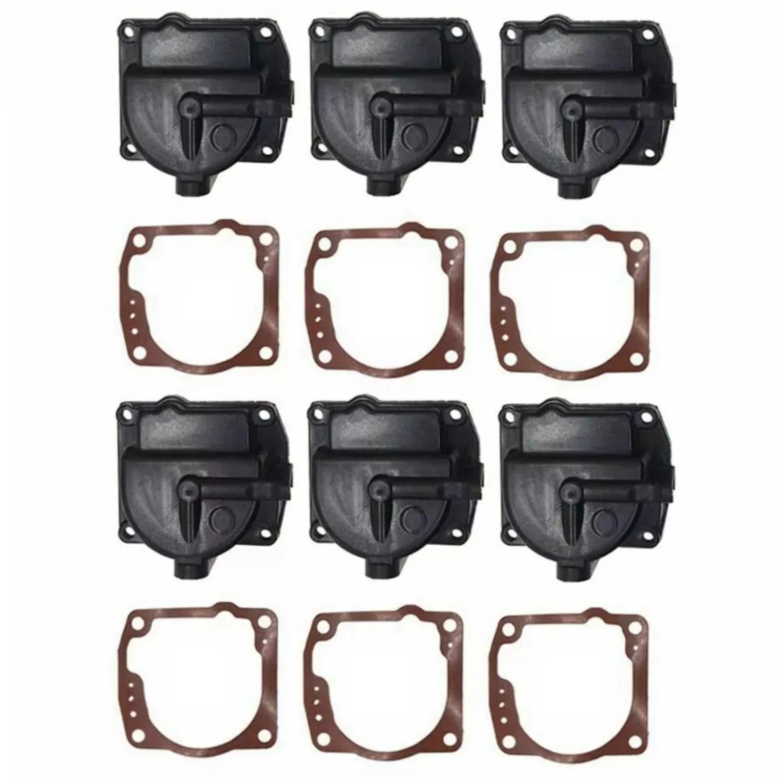 For Johnson Evinrude Carburetor Float Bowl Chamber 0433000 766418 with Gasket 6Pcs