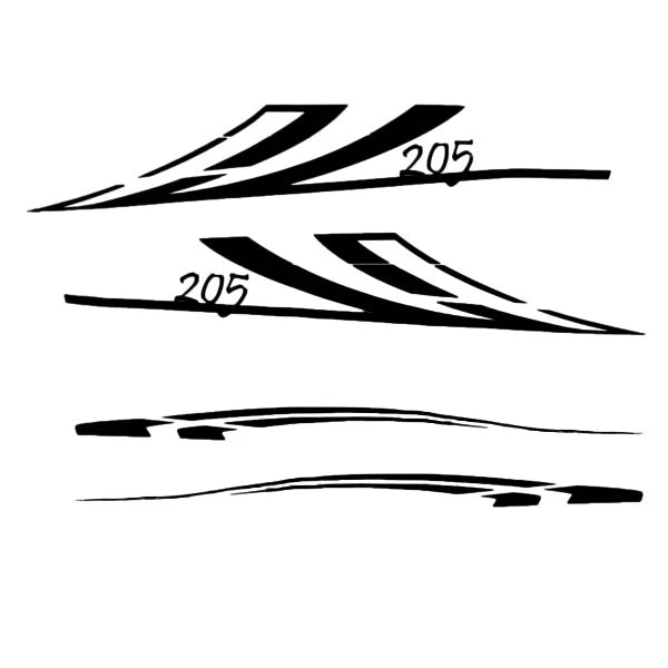 Sea Ray Boat Graphic Decal S2752002 - 205 Black White 2005 (kit)
