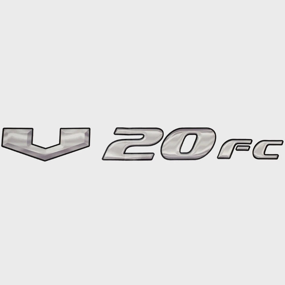 SunCatcher Boat Model Decal Sticker 73405326 - V20FC Silver Black