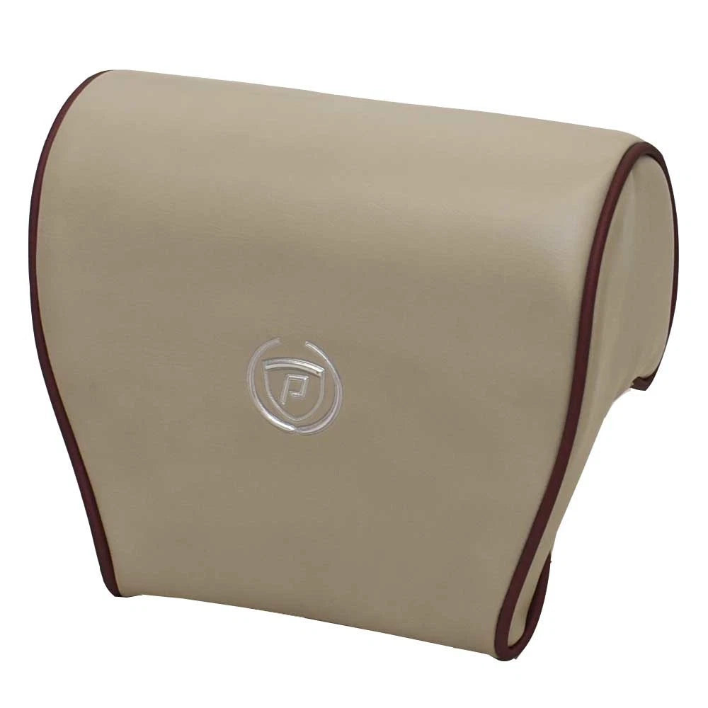 Premier Pontoon Boat Captains Seat Headrest - Beige Maroon 12 1/2 Inch