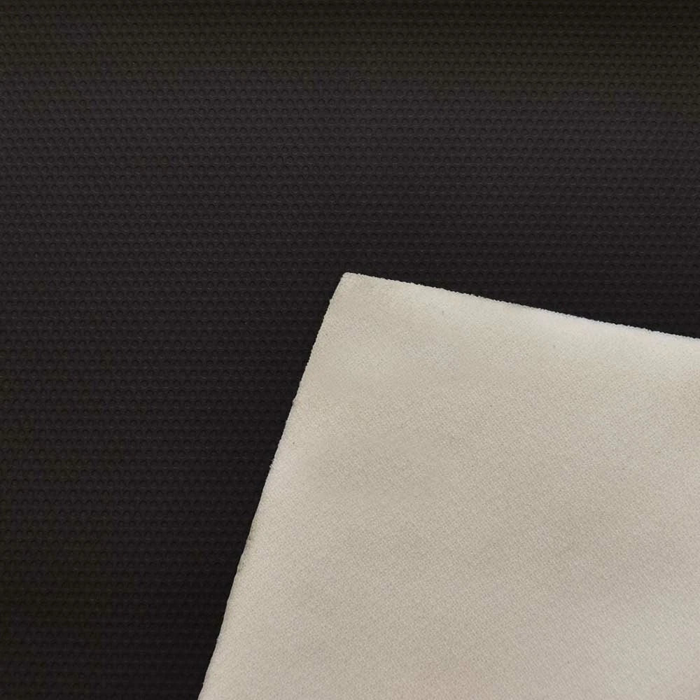 Aviara Boat Knit Back Vinyl 690417 - Black Dimpled 54 Inch (YD)