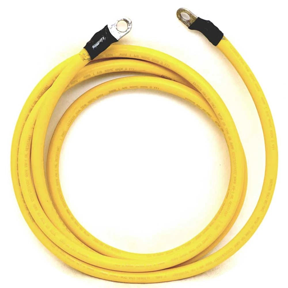 Boat Battery Cable - 2/0 AWG Yellow 9 Foot