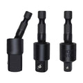 3pcs 1/4in Hex Shank Socket Adapter with a Protective Electroplated Layer